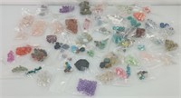 Glass and crystal bead jewelry making lot