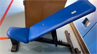 Weight Bench - adjustable blue padded- 53 inches