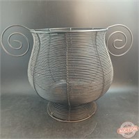 Large Wire Wrap Pillar Candle Holder