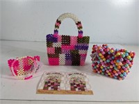 (3) Handmade Beaded Bags