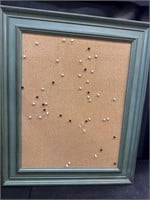 Green Framed Cork Board