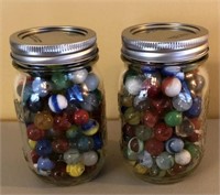 (2) Jars with Marbles