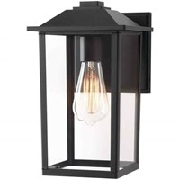 1-light 12 In. Black Hardwired Transitional Outdoo