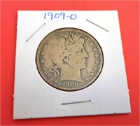 1909-O Barber 50 Cent Coin