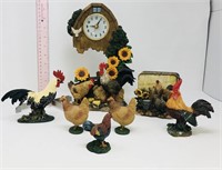 box of figures - chickens