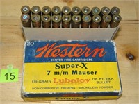 7mm Mauser 139gr Western Rnds