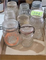 Assorted canning jars