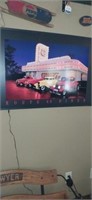 Lighted route 66 diner poster