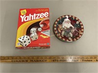 Christmas Plate & Some Yahtzee