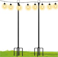 Walensee String Light Poles with Hook Outdoor Meta