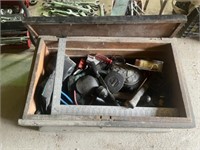 Vintage Wood Toolbox w/ Contents