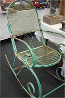 VINTAGE METAL PATIO ROCKER