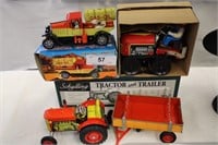 SET OF 3 NOS TIN TOY TRACTORS & TANKER