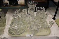12PC COLLECTION OF FOSTORIA CUBIC