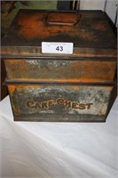1920S METAL CAKE CHEST