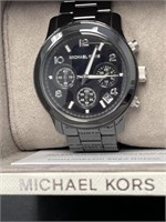 Michael Kors Runway Black Ceramic Watch