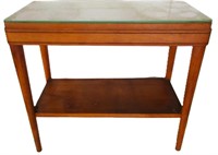 Vtg. Glass Top Table 25"W x 12"D x 22"T