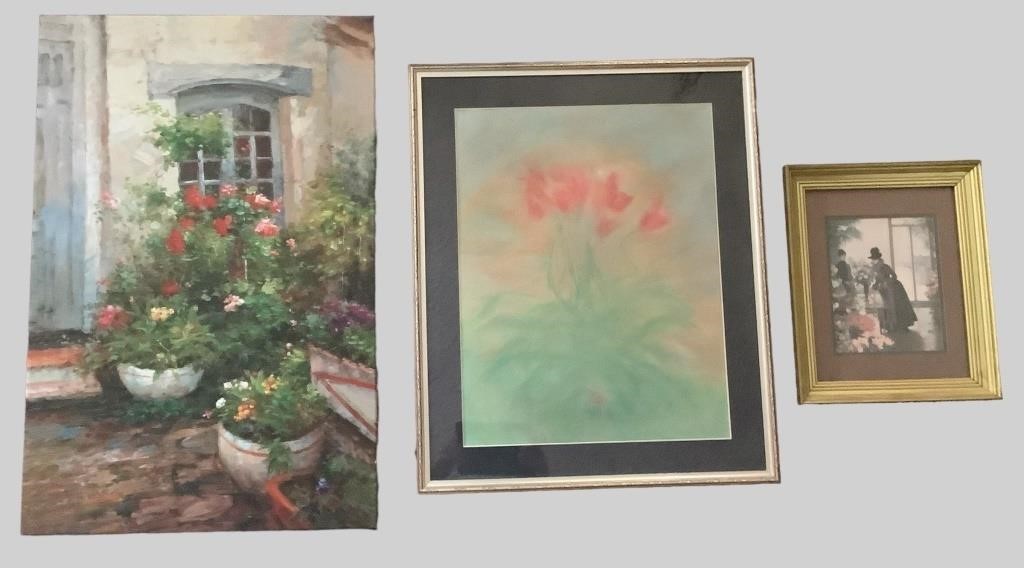 Victor Gilbert Signed Print and Floral Art