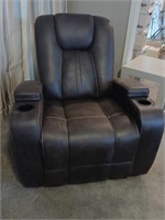 Brown Leather Type Recliner