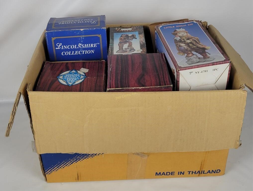 Box Of Native Indian Figurines