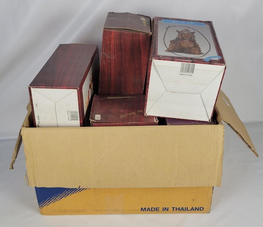 Box Of Native Indian Bust Figures