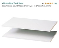 Easy Track 2 Count Closet Shelves