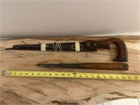 Antique Wood Handled Hand Saw Pair