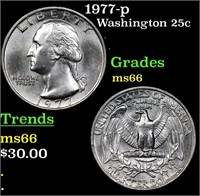 1977-p Washington Quarter 25c Grades GEM+ Unc