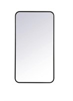 Elegant Lighting Soft Miirror 20x36 in Black