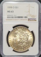 1898-O Morgan Dollar MS63 NGC LUSTER BOMB