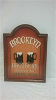 Wooden Brooklyn Brothers Sign Man Cave Wall Decor