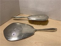 Vintage Sterling Brush and Mirror