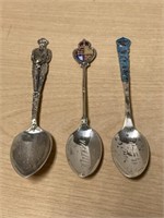 X3 Sterling Souvenir Spoons