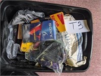 Box lot - VHS tapes, Crown Royal items, etc.