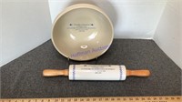 Titonka Centennial rolling pin & bowl