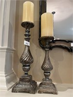 2 - Candle Decorative Holders W/ Candles