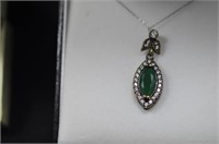 Large emerald estate necklace
