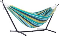 Vivere Double Cotton Combo Hammock with Stand