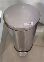 STAINLESS STEEL TRASH CAN 27IN