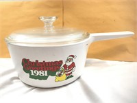 1981 Corning Christmas Collectible Pan N-2 1/2-B