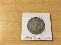 1944-D SILVER Walking Liberty Half Dollar in Case