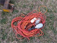 Pile of drop light extension cords