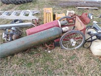 Torch set with cart, tanks, hoses, gauges