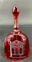 Fenton Ruby Diamond Bell Made for the St Louis