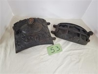 Pair of cast iron stove doors