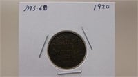 1920 Canadian Penny  M S 60