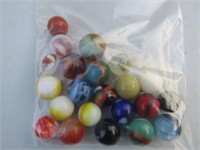 22 Vintage Mixed Marbles Swirls & Others Lot