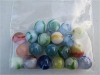 20 Vintage Assorted Marbles Swirls & Others Lot