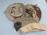 US Army Desert Camo Hats & Other Surplus Lot