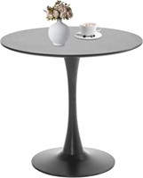 31.5" Black Tulip Table  Round Dining for 2-4